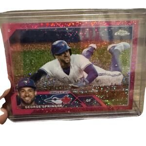 2023 Topps Chrome Magenta Speckle Refractors #134 George Springer /350